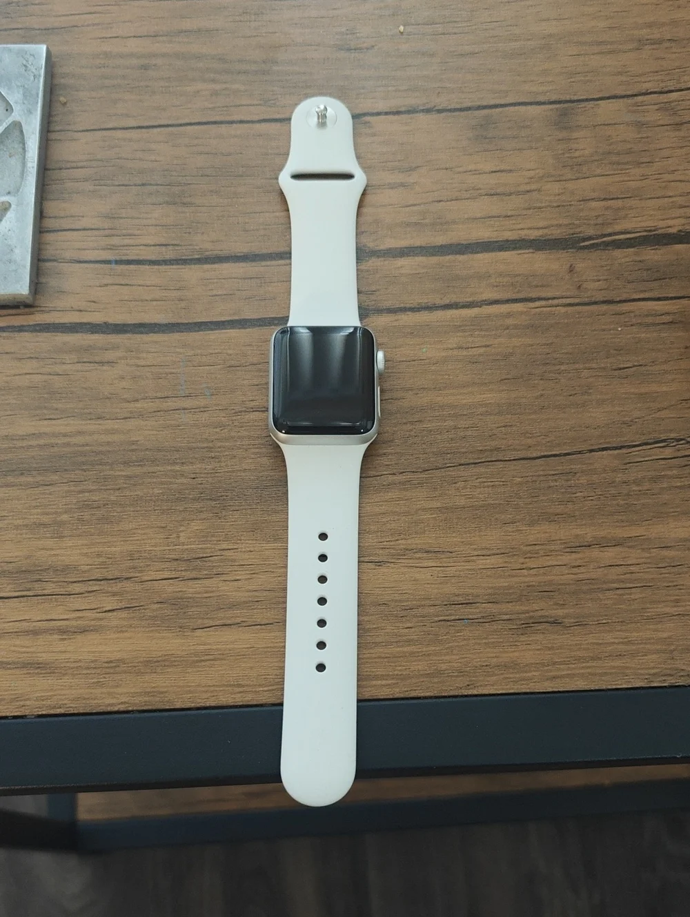 Apple Watch Series 3 with one S/M And One M/L Size White Silicone Bands